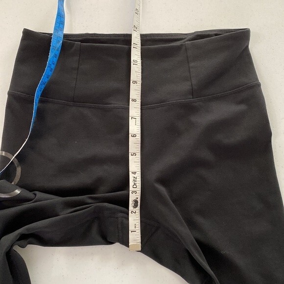 Manduka Core Strong Script Black Yoga High Waist Leggings Full Length Pocket - Picture 12 of 14